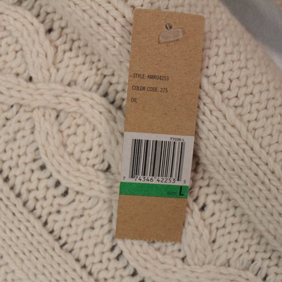 DKNY Beige Cable Knit Sweater - Picture 5 of 13